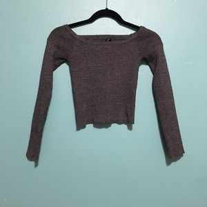Brandy Melville Gray off the shoulder long sleeve